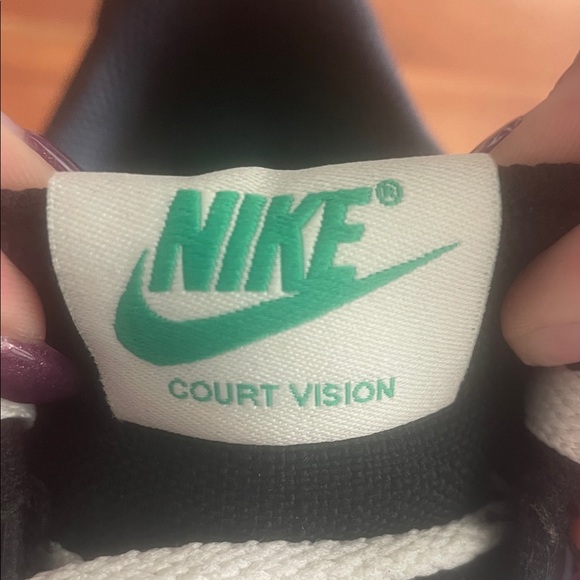 Nike Court Vision Black and White Sneakers - Picture 5 of 10